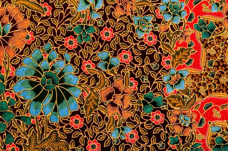 Close up Thai silk traditional motif background. Textile texture backgroundの写真素材