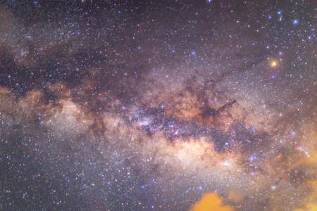 Milky way galaxy with stars and space dust in the universe.の写真素材