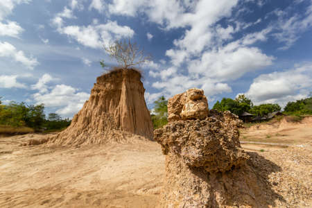 Wonderful natural structures of Sao Din Na Noi in Si Nan National Park, Nan, Thailandの写真素材
