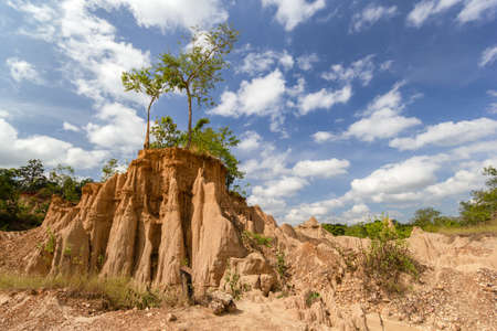 Wonderful natural structures of Sao Din Na Noi in Si Nan National Park, Nan, Thailandの写真素材