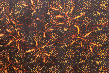 Thai silk traditional motif textile and texture background.