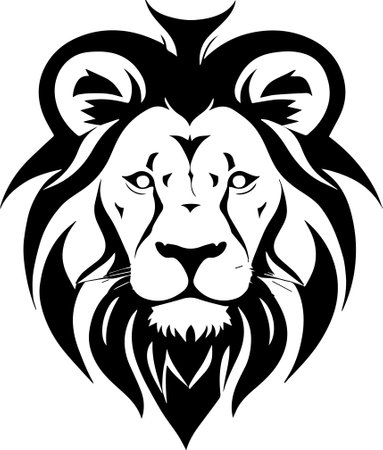 Lion.Vector illustration ready for vinyl cutting.Isolated on white background.のイラスト素材