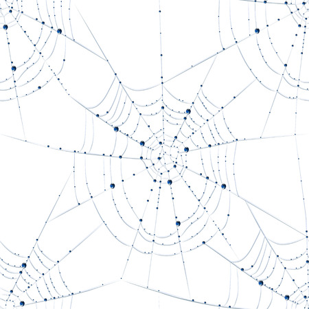 Seamless autumn web texture with water dropsのイラスト素材