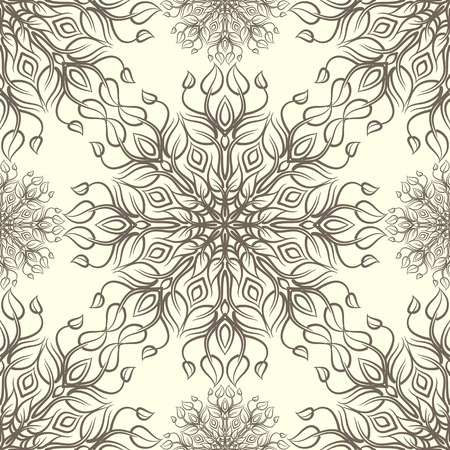 Vintage pattern with linear ornament. Can be used for textiles, book design, pattern fills, web page background, surface textures, scrapbooking. Vector illustration eps 10.のイラスト素材