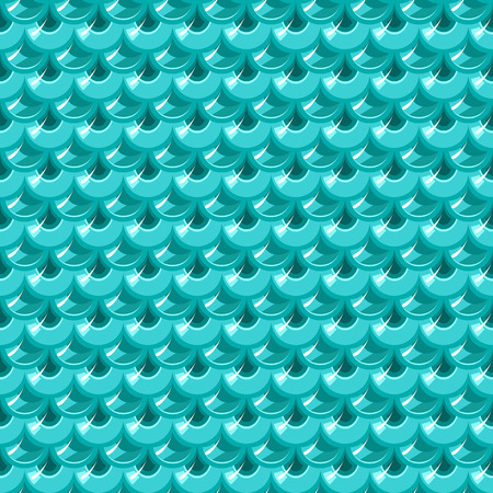 Seamless turquoise shiny river fish scales. Dragonscale. Brilliant background for design. Vector illustration eps 10のイラスト素材