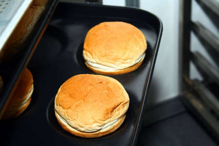 The small bakery supplying with bread city area in which love a fresh batchの写真素材