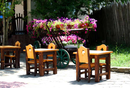 Cafe in the streetの写真素材