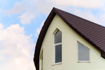 Roof of a penthouse, the private house in ecological areaの写真素材