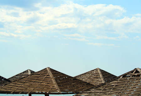 Roof bungalow on the shore of the ocean resortの写真素材