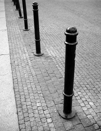 black and white foot-stonesの写真素材