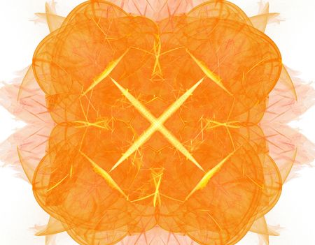 abstract fractal on white backgroundの写真素材