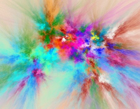 abstract colorful paint dropsの写真素材