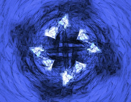 abstract fractal design on blue backgroundの写真素材