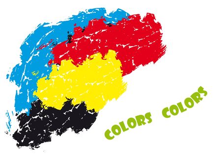 abstract colors illustration with sample text on white backgroundのイラスト素材