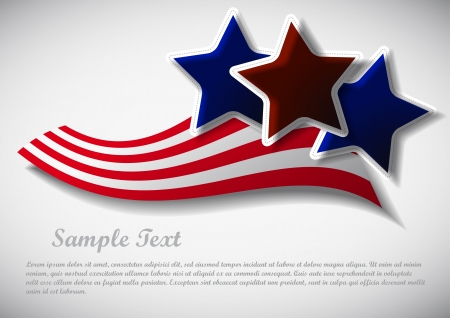 red and blue stars illustration with sample textのイラスト素材
