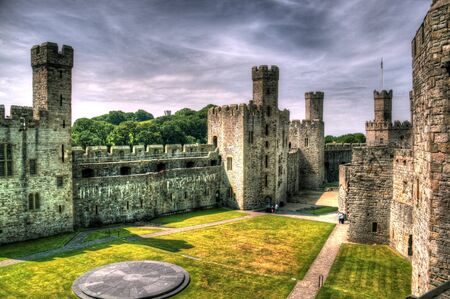 Caernarfon Castle.United Kingdom.のeditorial素材