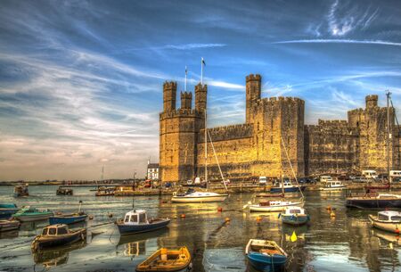 Caernarfon Castle.United Kingdom.のeditorial素材