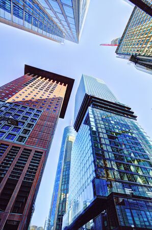 Frankfurt am Main. Skyscrapers in city center.の写真素材