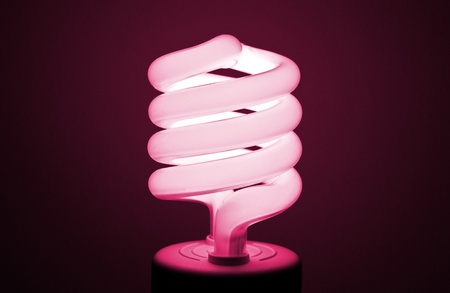 A florescent bulb symbolizing the saving energy of and money