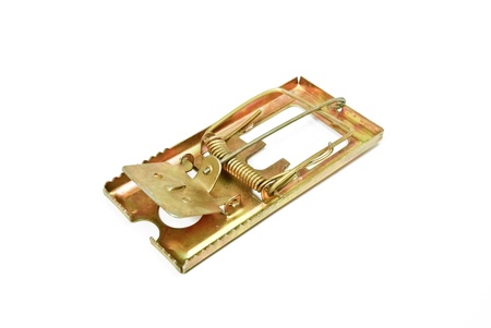 Mouse trap on white background.の写真素材