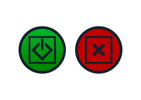 on / off buttons