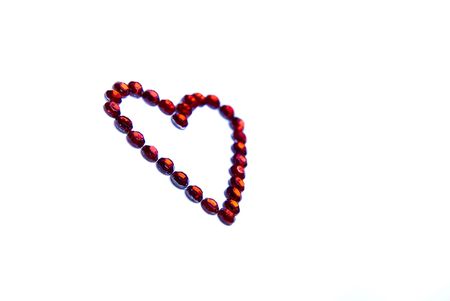 The heart which has been laid out from pastesの写真素材