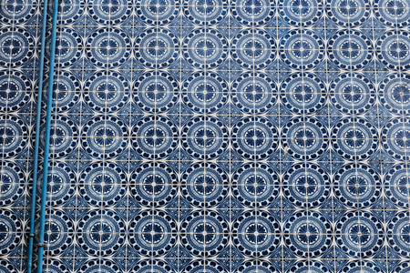 Portuguese tiles in a patternの写真素材