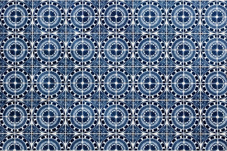 Portuguese tiles in a patternの写真素材