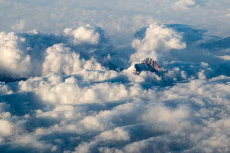 mountain view from airplane