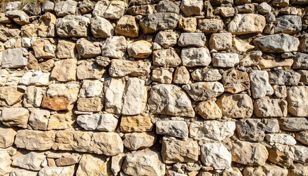 Old stone wall texture. Background of stone wall texture. Old stone wall textureの素材