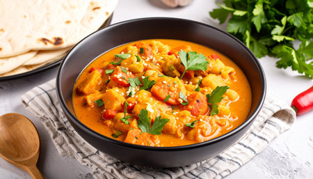 Chicken tikka masala curry in a bowl. Indian cuisineの素材