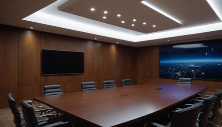 Interior of a conference room, meeting room, meeting room.の素材