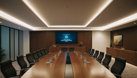 Interior of a conference room, meeting room, business meeting roomの素材