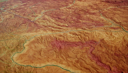 Map of Lake Titicaca atlas in Peru. 3D illustrationの素材