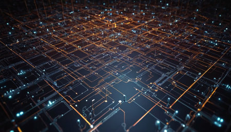 Circuit board background. Technology and science concept. 3D Renderingの素材