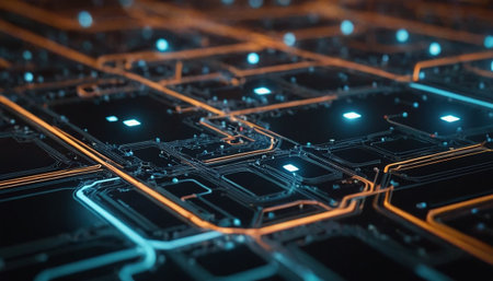 Circuit board background. Electronic computer hardware technology. 3d renderingの素材