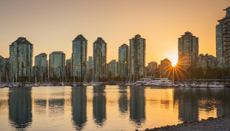Vancouver cityscape, Vancouver, Americaの素材