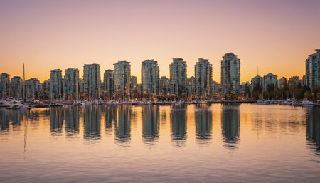 Vancouver cityscape, Vancouver, Americaの素材