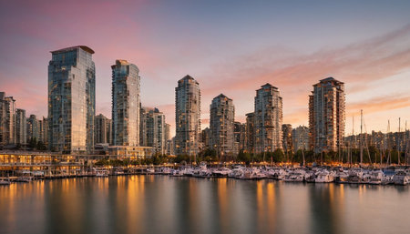 Vancouver cityscape, Vancouver, Americaの素材
