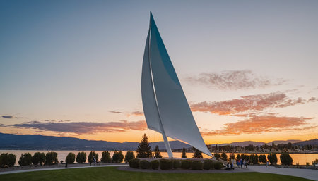Sailing boat at Lake Geneva, Switzerlandの素材