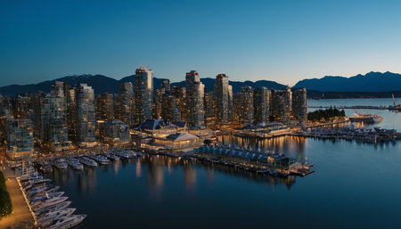 Vancouver cityscape, Vancouver, Americaの素材
