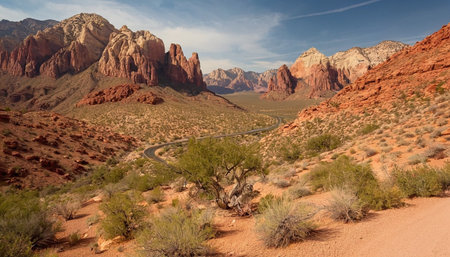Capitol Reef National Park, Utah, United States. Scenic road in the desert.の素材