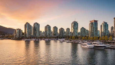 Vancouver cityscape, Vancouver, Americaの素材