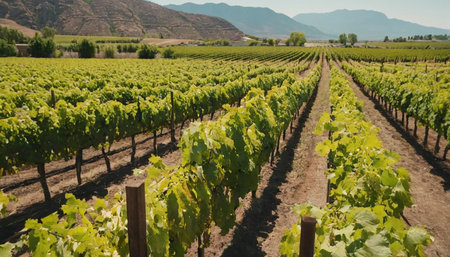 Vineyards in the south of Spain in the province of Saltaの素材