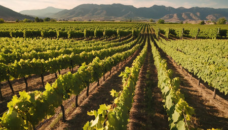 Vineyards in the south of France in the Chianti regionの素材