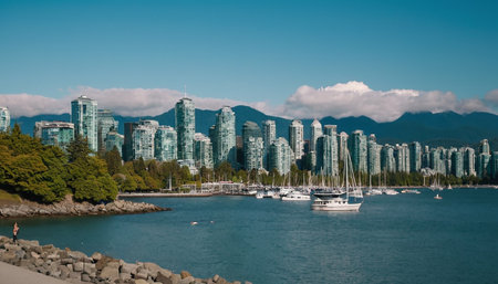 Vancouver cityscape, Vancouver, Americaの素材