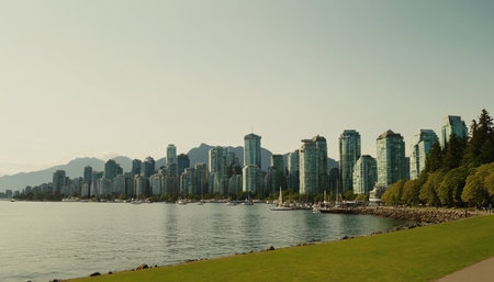 Vancouver cityscape, Vancouver, Americaの素材