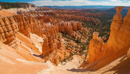 Bryce Canyon National Park, Utah, USA. Scenic view of the famous hoodoos of Bryce Canyon National Park.の素材