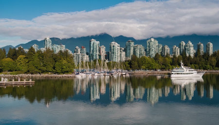 Vancouver cityscape, Vancouver, Americaの素材