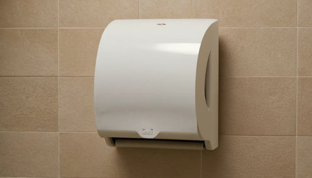 Toilet paper holder in the bathroom. Toilet paper holder.の素材